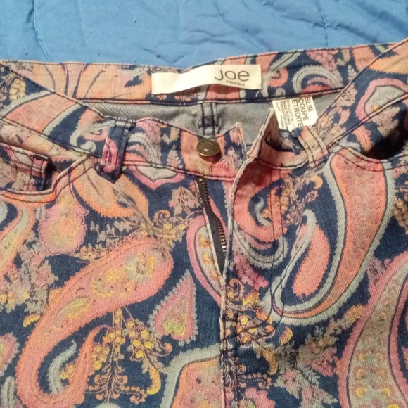 Joe Fresh Blue Paisley Trim Jeans - Picture 4 of 5